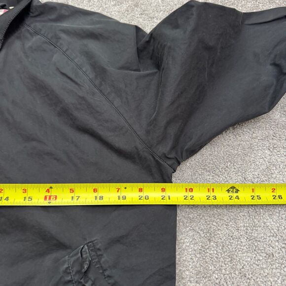 Ben Sherman Gingham Lined Full Zip Bomber jacket Mens Medium Black Cotton Casual - Picture 14 of 16